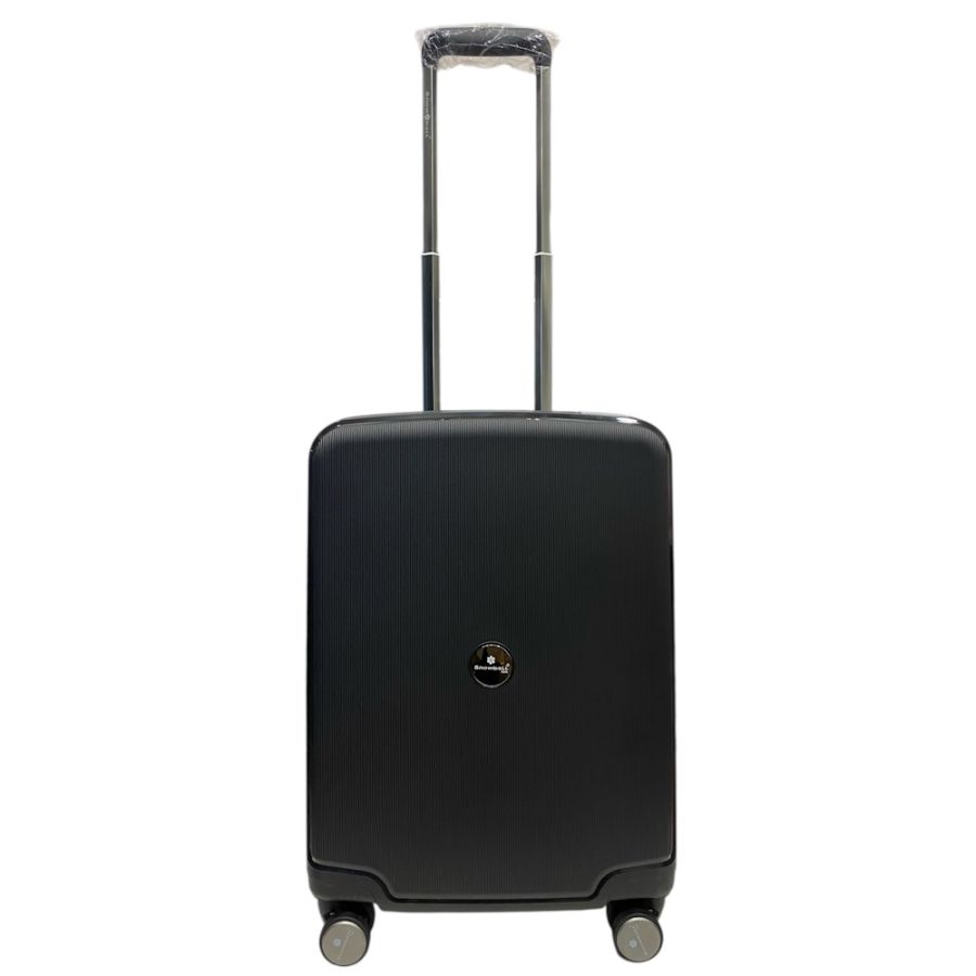 Чемодан маленький ручная кладь (S) Snowball 37103 полипропилен Черный