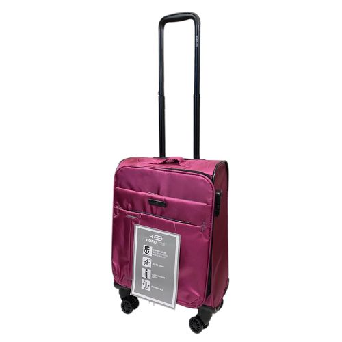 Чемодан маленький S ручная кладь Bordlite JB2068 полиэстер Малиновый