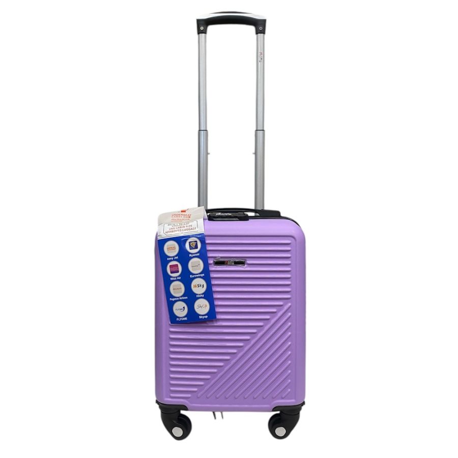 Чемодан Easy Move 002 мини XS 40x30x20 см, ABS, 4 колеса, кодовый замок, 20 л, Сиреневый