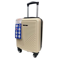 Чемодан Easy Move 002 мини XS 40x30x20 см, ABS, 4 колеса, кодовый замок, 20 л, Кремовый