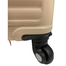 Чемодан Easy Move 002 мини XS 40x30x20 см, ABS, 4 колеса, кодовый замок, 20 л, Кремовый