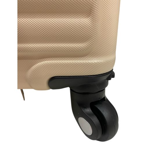 Чемодан Easy Move 002 мини XS 40x30x20 см, ABS, 4 колеса, кодовый замок, 20 л, Кремовый