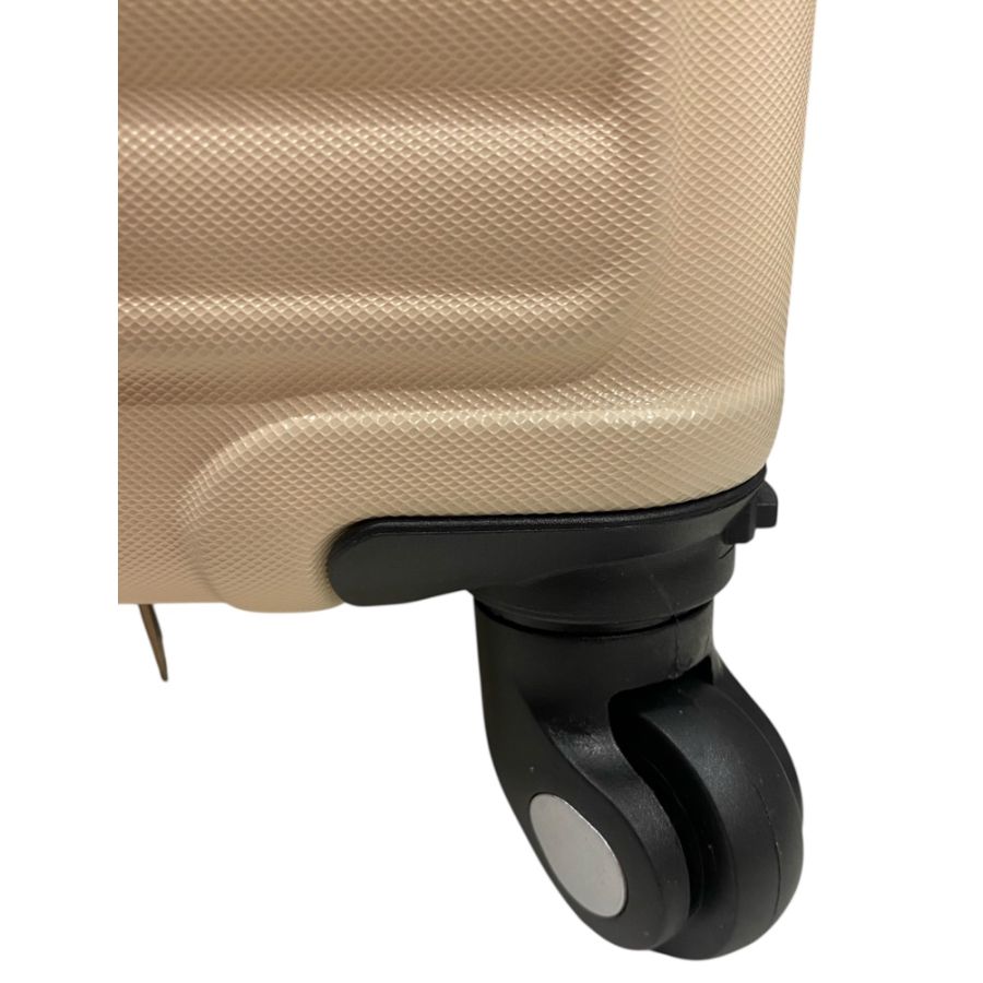 Чемодан Easy Move 002 мини XS 40x30x20 см, ABS, 4 колеса, кодовый замок, 20 л, Кремовый