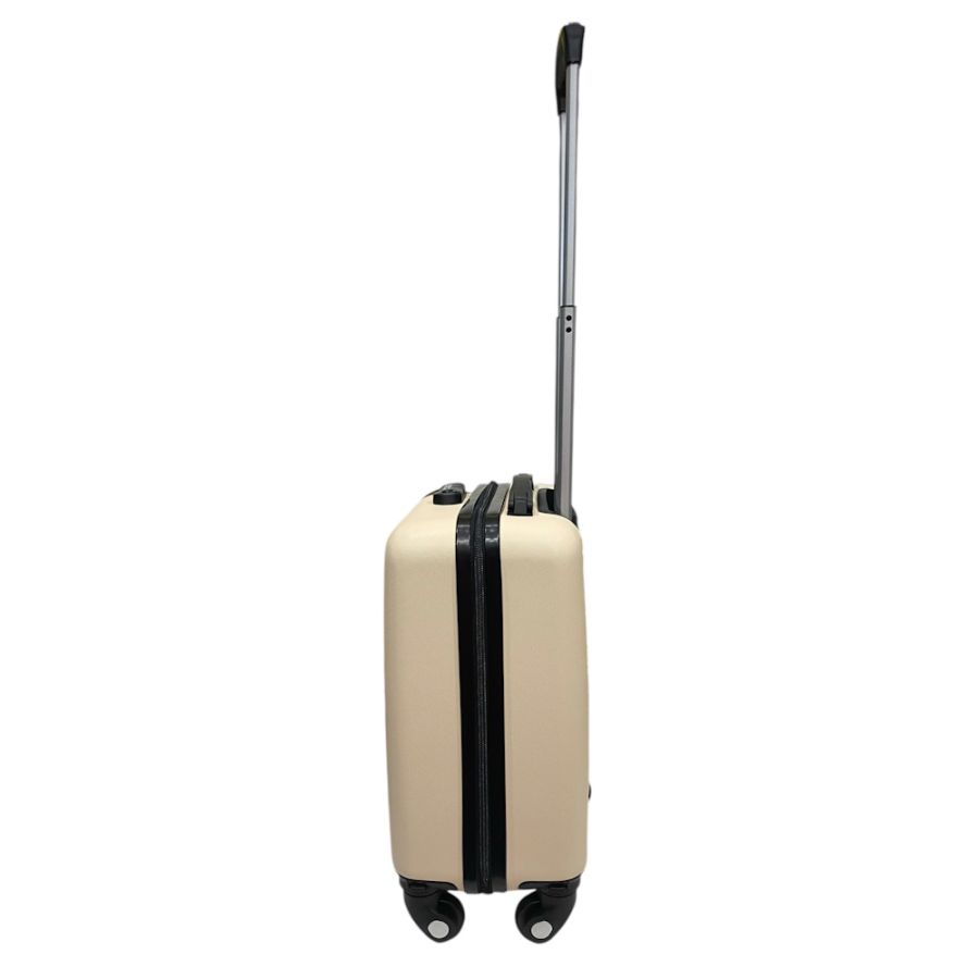 Чемодан Easy Move 002 мини XS 40x30x20 см, ABS, 4 колеса, кодовый замок, 20 л, Кремовый