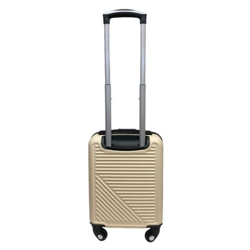 Чемодан Easy Move 002 мини XS 40x30x20 см, ABS, 4 колеса, кодовый замок, 20 л, Кремовый