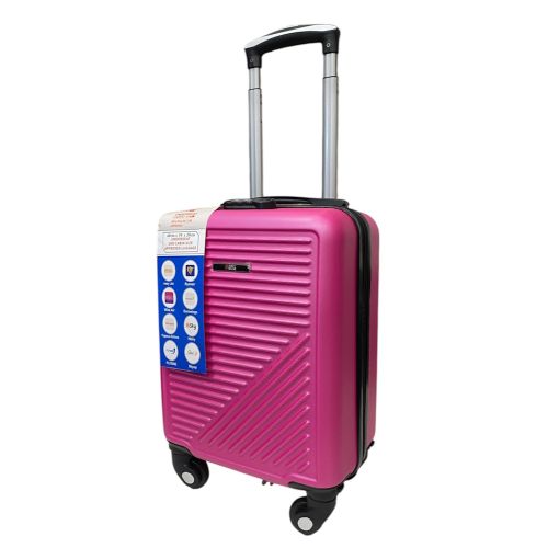 Чемодан Easy Move 002 мини XS 40x30x20 см, ABS, 4 колеса, кодовый замок, 20 л, Малиновый