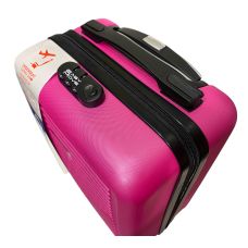 Чемодан Easy Move 002 мини XS 40x30x20 см, ABS, 4 колеса, кодовый замок, 20 л, Малиновый