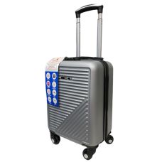 Чемодан Easy Move 002 мини XS 40x30x20 см, ABS, 4 колеса, кодовый замок, 20 л, Серебряный