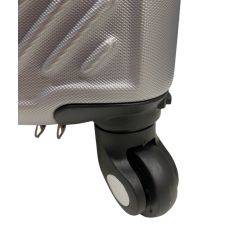 Чемодан Easy Move 002 мини XS 40x30x20 см, ABS, 4 колеса, кодовый замок, 20 л, Серебряный