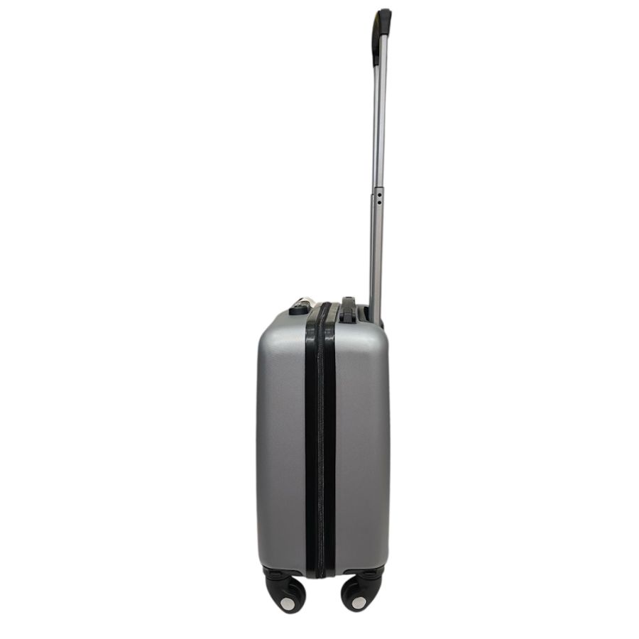 Чемодан Easy Move 002 мини XS 40x30x20 см, ABS, 4 колеса, кодовый замок, 20 л, Серебряный