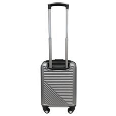 Чемодан Easy Move 002 мини XS 40x30x20 см, ABS, 4 колеса, кодовый замок, 20 л, Серебряный