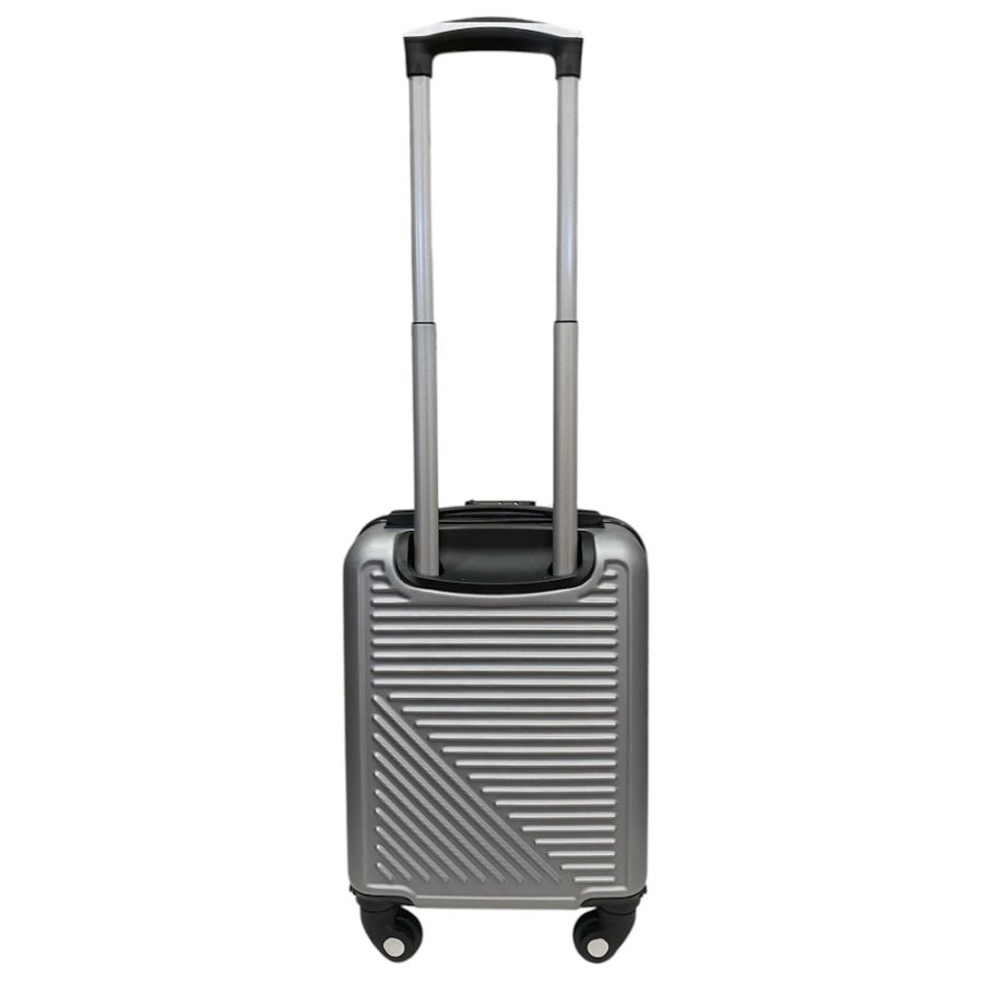 Чемодан Easy Move 002 мини XS 40x30x20 см, ABS, 4 колеса, кодовый замок, 20 л, Серебряный