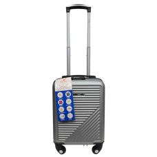 Чемодан Easy Move 002 мини XS 40x30x20 см, ABS, 4 колеса, кодовый замок, 20 л, Серебряный