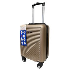 Чемодан Easy Move 002 мини XS 40x30x20 см, ABS, 4 колеса, кодовый замок, 20 л, Шампань