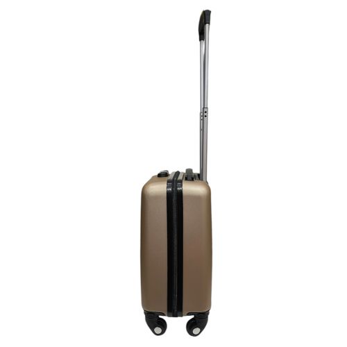 Чемодан Easy Move 002 мини XS 40x30x20 см, ABS, 4 колеса, кодовый замок, 20 л, Шампань