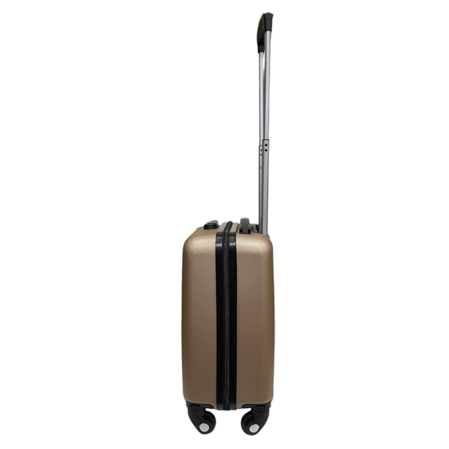 Чемодан Easy Move 002 мини XS 40x30x20 см, ABS, 4 колеса, кодовый замок, 20 л, Шампань