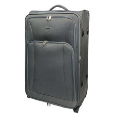 Чемодан Prince 6745 92 л с расширением, на колесах, серый, 72х46х32 см