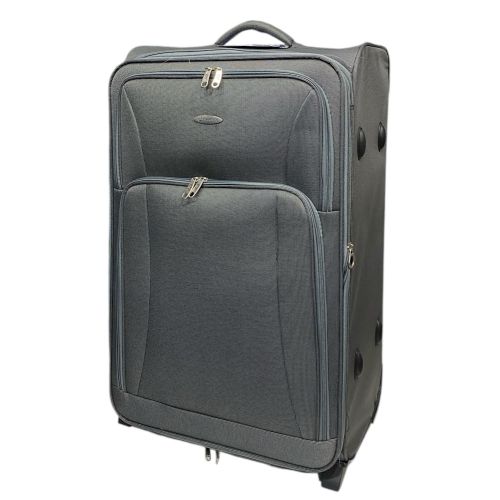 Чемодан Prince 6745 92 л с расширением, на колесах, серый, 72х46х32 см