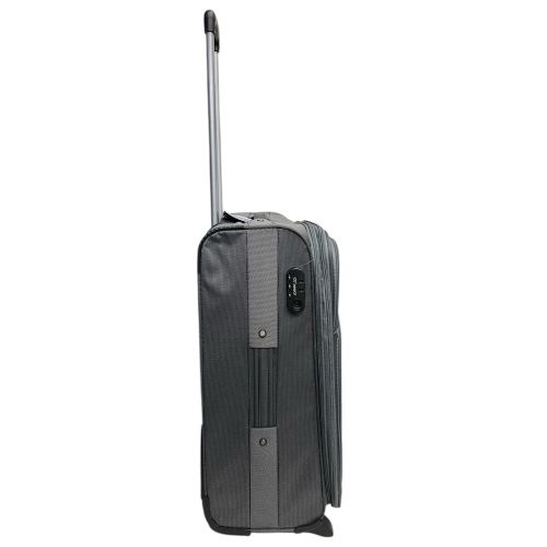 Чемодан Prince 6745 92 л с расширением, на колесах, серый, 72х46х32 см