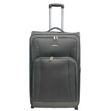 Чемодан Prince 6745 92 л с расширением, на колесах, серый, 72х46х32 см