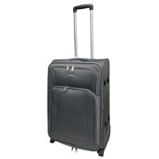 Чемодан Prince 6745 62 л с расширением, на колесах, серый, 62х42х28 см