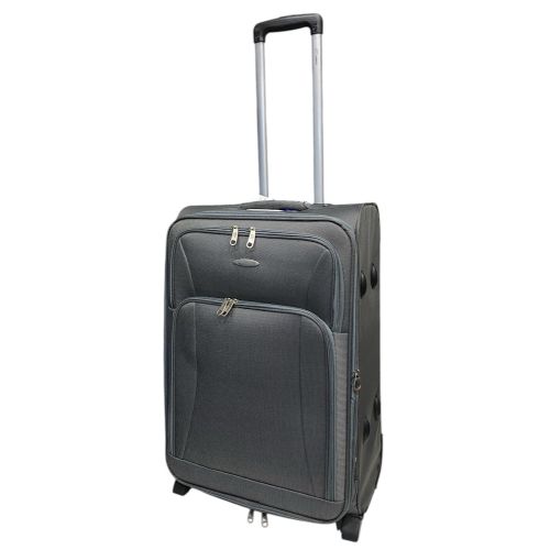 Чемодан Prince 6745 62 л с расширением, на колесах, серый, 62х42х28 см