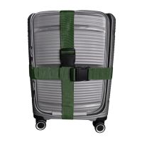 Ремень багажный Универсальный Усиленный для чемодана Длина 160 см, ширина 5 см, темно-зеленый