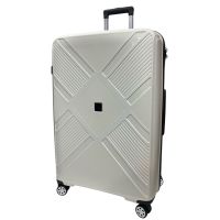 Чемодан Madisson Snowball 53103 большой L, 102 л, полипропилен, 4 колеса 360°, кодовый замок, 74x50x30 см Белый