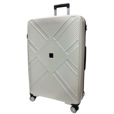 Чемодан Madisson Snowball 53103 большой L, 102 л, полипропилен, 4 колеса 360°, кодовый замок, 74x50x30 см Белый