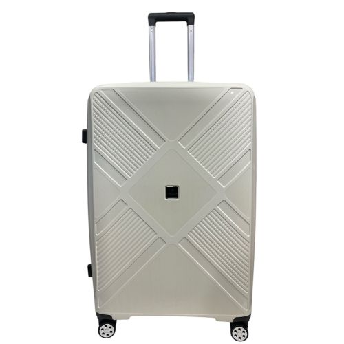 Чемодан Madisson Snowball 53103 большой L, 102 л, полипропилен, 4 колеса 360°, кодовый замок, 74x50x30 см Белый