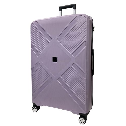 Чемодан Madisson Snowball 53103 большой L, 102 л, полипропилен, 4 колеса 360°, кодовый замок, 74x50x30 см Сиреневый