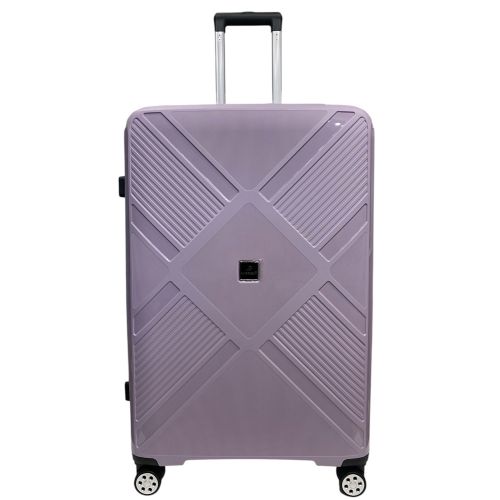 Чемодан Madisson Snowball 53103 большой L, 102 л, полипропилен, 4 колеса 360°, кодовый замок, 74x50x30 см Сиреневый