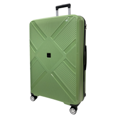 Чемодан Madisson Snowball 53103 большой L, 102 л, полипропилен, 4 колеса 360°, кодовый замок, 74x50x30 см Зеленый