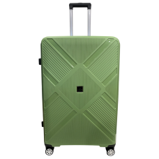 Чемодан Madisson Snowball 53103 большой L, 102 л, полипропилен, 4 колеса 360°, кодовый замок, 74x50x30 см Зеленый