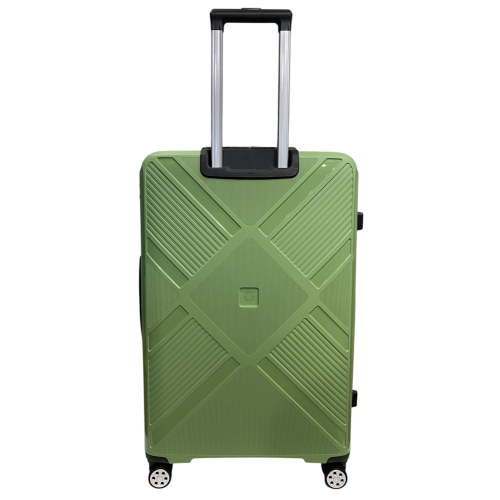Чемодан Madisson Snowball 53103 большой L, 102 л, полипропилен, 4 колеса 360°, кодовый замок, 74x50x30 см Зеленый