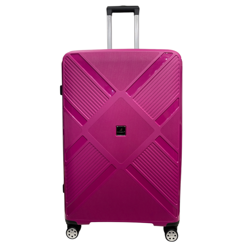 Чемодан Madisson Snowball 53103 большой L, 102 л, полипропилен, 4 колеса 360°, кодовый замок, 74x50x30 см Малиновый