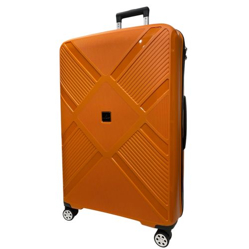 Чемодан Madisson Snowball 53103 большой L, 102 л, полипропилен, 4 колеса 360°, кодовый замок, 74x50x30 см Оранжевый