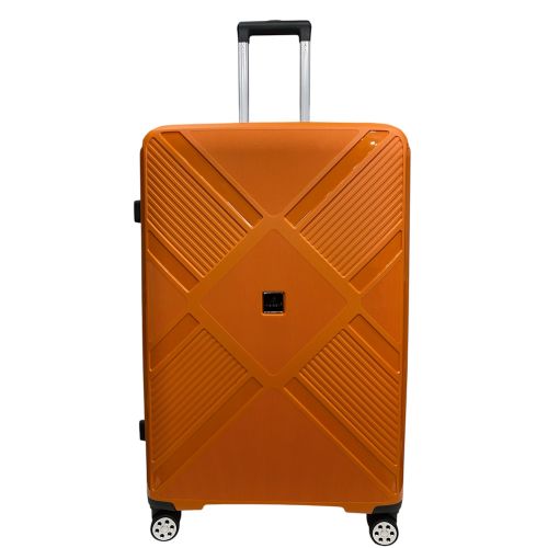 Чемодан Madisson Snowball 53103 большой L, 102 л, полипропилен, 4 колеса 360°, кодовый замок, 74x50x30 см Оранжевый
