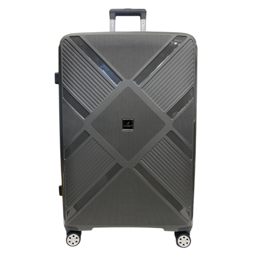 Чемодан Madisson Snowball 53103 большой L, 102 л, полипропилен, 4 колеса 360°, кодовый замок, 74x50x30 см Серый