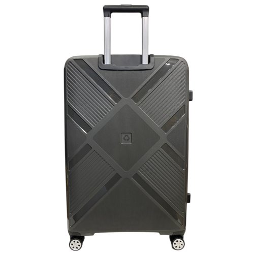 Чемодан Madisson Snowball 53103 большой L, 102 л, полипропилен, 4 колеса 360°, кодовый замок, 74x50x30 см Серый