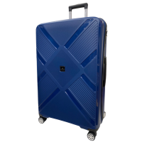 Чемодан Madisson Snowball 53103 большой L, 102 л, полипропилен, 4 колеса 360°, кодовый замок, 74x50x30 см Темно-синий