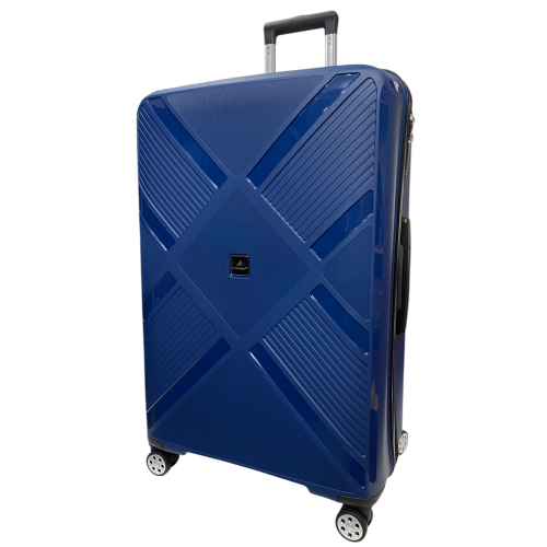 Чемодан Madisson Snowball 53103 большой L, 102 л, полипропилен, 4 колеса 360°, кодовый замок, 74x50x30 см Темно-синий