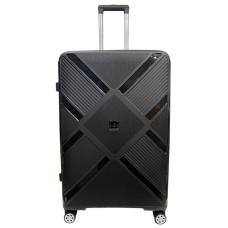 Чемодан Madisson Snowball 53103 большой L, 102 л, полипропилен, 4 колеса 360°, кодовый замок, 74x50x30 см Черный