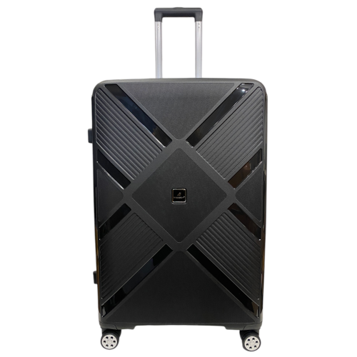 Чемодан Madisson Snowball 53103 большой L, 102 л, полипропилен, 4 колеса 360°, кодовый замок, 74x50x30 см Черный