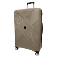 Чемодан Madisson Snowball 53103 большой L, 102 л, полипропилен, 4 колеса 360°, кодовый замок, 74x50x30 см Шампань