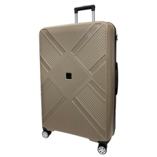 Чемодан Madisson Snowball 53103 большой L, 102 л, полипропилен, 4 колеса 360°, кодовый замок, 74x50x30 см Шампань