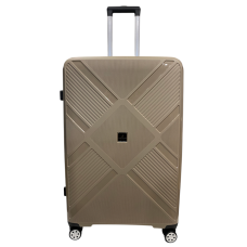 Чемодан Madisson Snowball 53103 большой L, 102 л, полипропилен, 4 колеса 360°, кодовый замок, 74x50x30 см Шампань