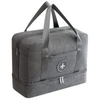 Сумка-рюкзак дорожная 40×30×20 см полиэстер Серый
