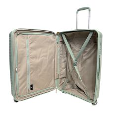 Чемодан маленький Snowball 49703 из полипропилена 36+9 л 55×39×22 см Зеленый