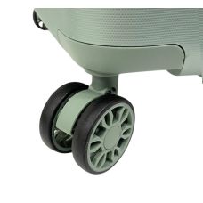 Чемодан маленький Snowball 49703 из полипропилена 36+9 л 55×39×22 см Зеленый